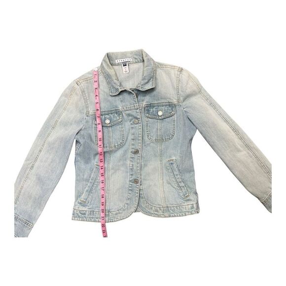 Y2K Gap Light Blue Jean Jacket Size S Stretch Vintage Classic - Picture 4 of 7